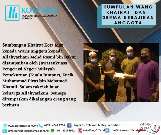 KUMPULAN WANG KHAIRAT  DAN  DERMA KEBAJIKAN ANGGOTA KOTA MAS