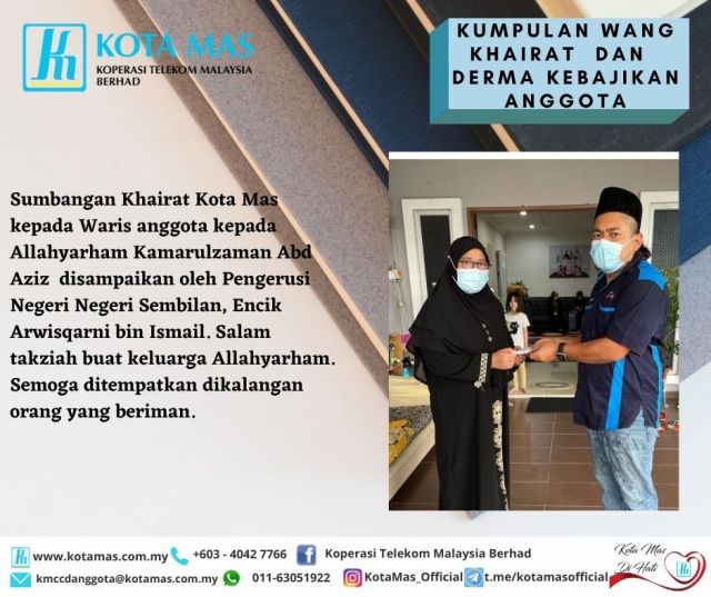 KUMPULAN WANG KHAIRAT DAN DERMA KEBAJIKAN ANGGOTA KOTA MAS