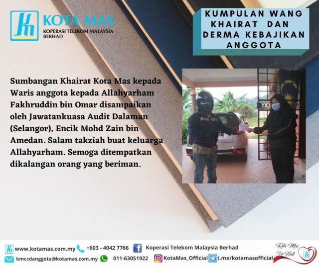 KUMPULAN WANG KHAIRAT DAN DERMA KEBAJIKAN ANGGOTA KOTA MAS