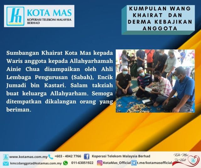KUMPULAN WANG KHAIRAT DAN DERMA KEBAJIKAN ANGGOTA KOTA MAS