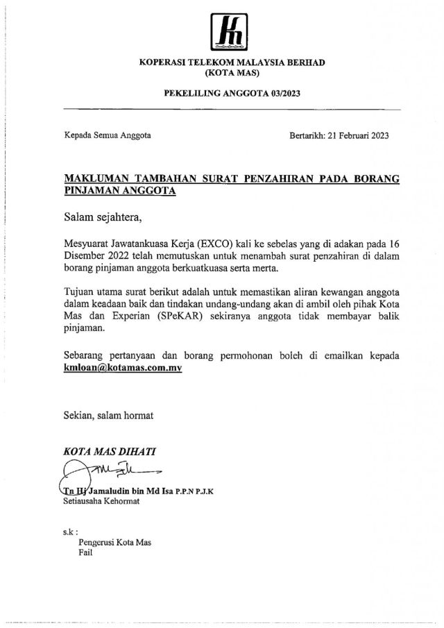 PEKELILING 032023 (SURAT PENZAHIRAN)