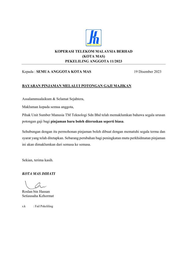 MEMO PEKELILING 11- 2023 (POTONGAN GAJI MAJIKAN)