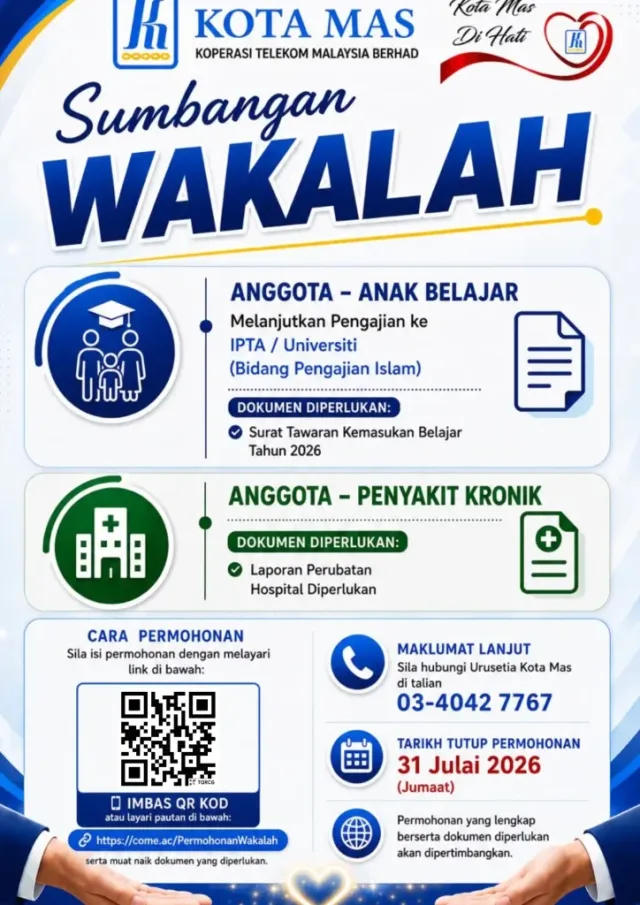 Permohonan Sumbangan Wakalah Anggota Kotamas 2026